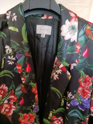 Americana floral negra - Talla 20