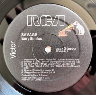 LP 1987 🇺🇸 EURYTHMICS - SAVAGE