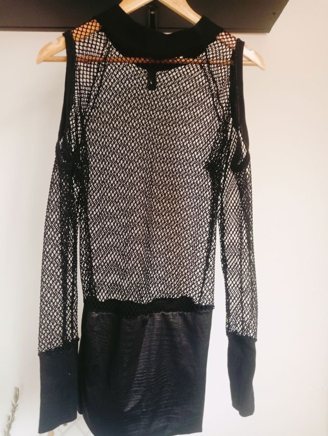 Camiseta-vestido rejilla