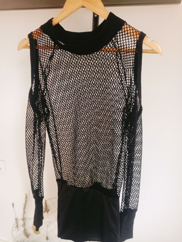 Camiseta-vestido rejilla