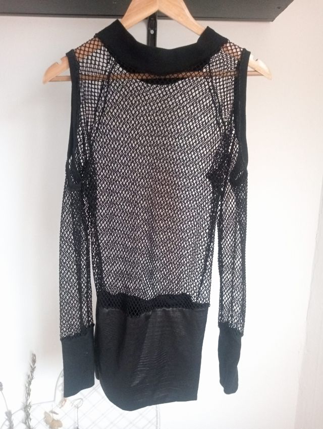 Camiseta-vestido rejilla