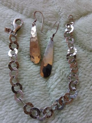 Conjunto de plata y pendientes