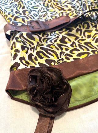 Vestido leopardo marrón-verde