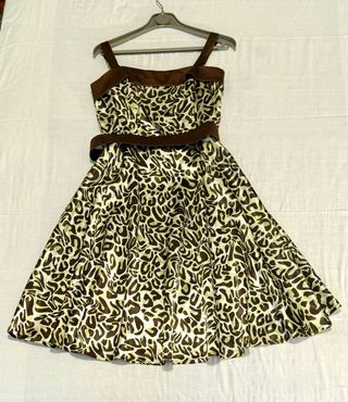 Vestido leopardo marrón-verde