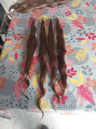 4 mallas fallera Pelo Natural Marrón