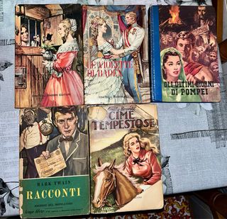 Set 5 libri Vintage 1900 da collezionismo