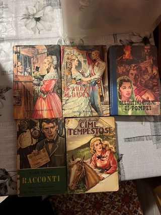 Set 5 libri Vintage 1900 da collezionismo