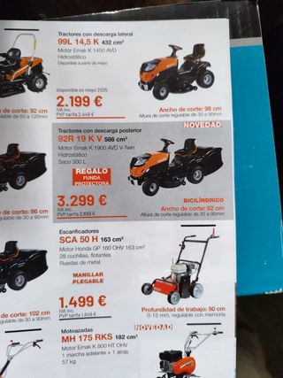 Tractor cortacesped gasolina 92cm