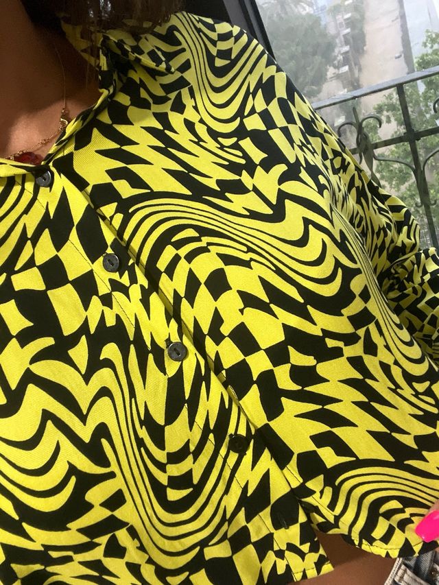 Camicia corta gialla/fluor