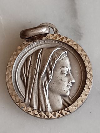 2 medallas plata Lourdes + 2 medallas de metal