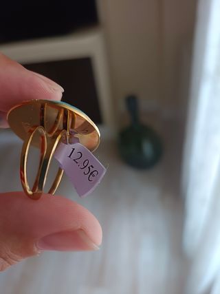 Espectacular Anillo de acero quirúrgico dorado 