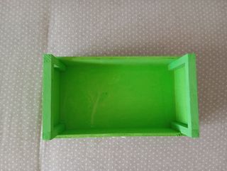 Cassettino portaoggetti legno verde