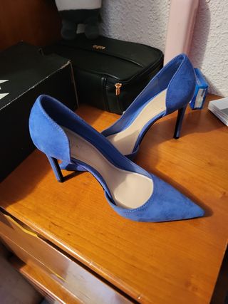 Zapatos tacon azul