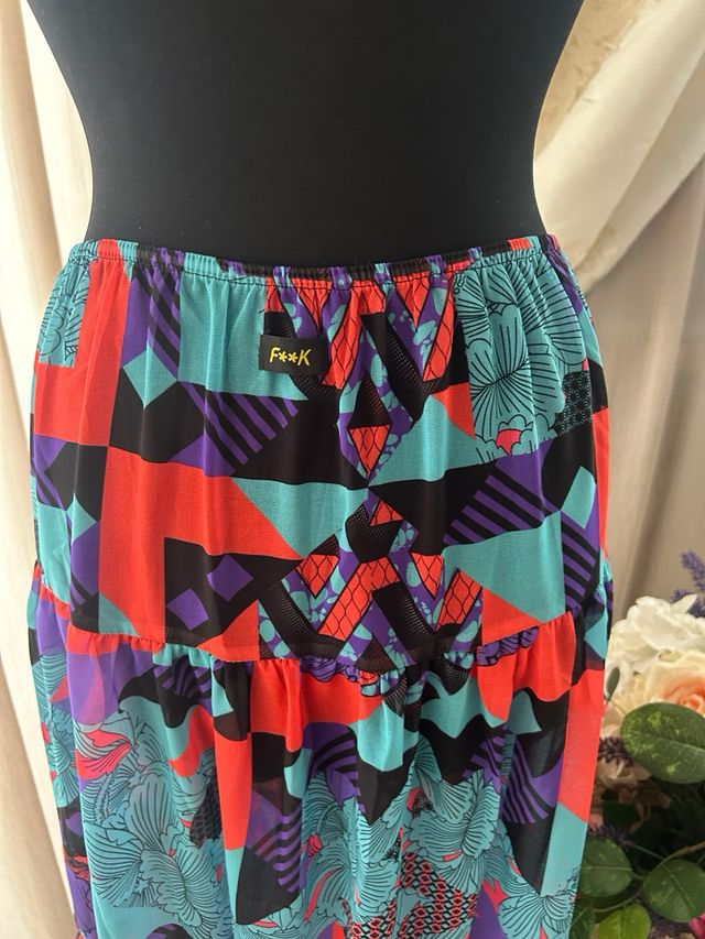 Gonna lunga boho Fk fantasia colorata taglia L/XL