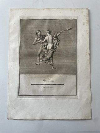 Morghen Affresco romano antico Ercolano Acquaforte