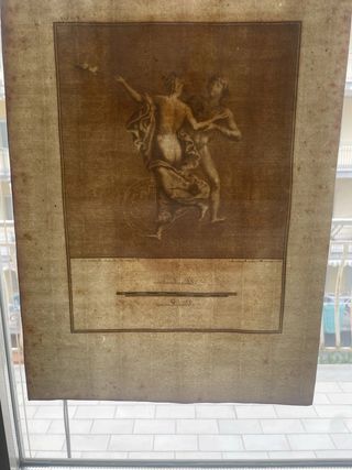 Morghen Affresco romano antico Ercolano Acquaforte