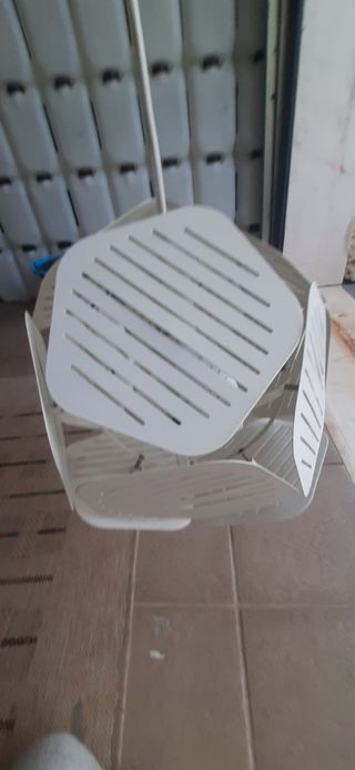 Candeeiro Gato Preto - Branco - 40cm