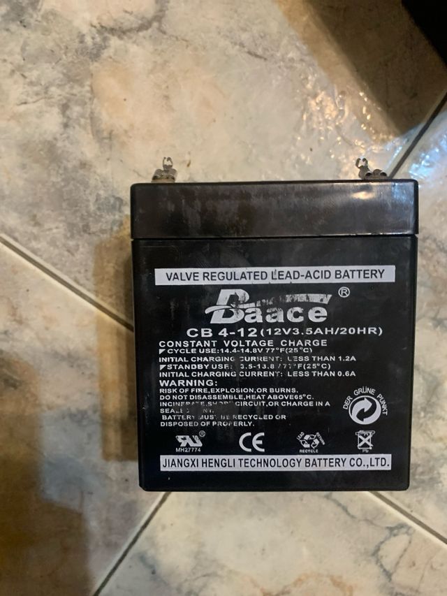 2 Baterías 12V 3.5Ah para patín eléctrico