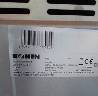 COCINA DE GAS KONEN
