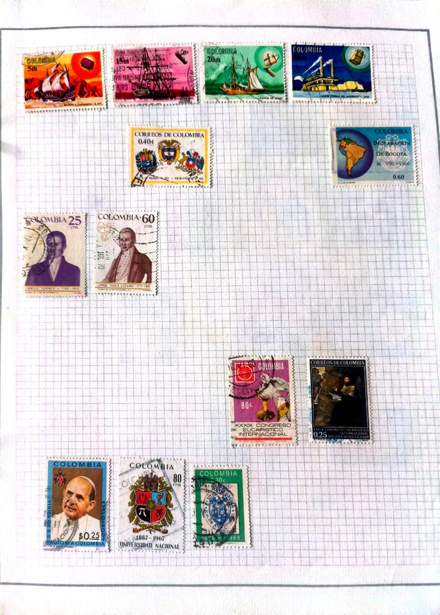 Sellos Colombia Filatelia 