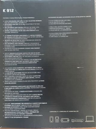 AKG K 912 - Auriculares inalámbricos recargables