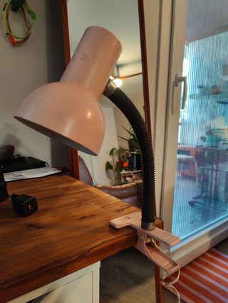 Flexo vintage pinza color rosa