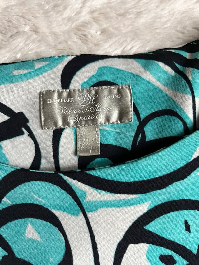 Blusa estampada turquesa