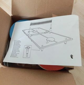 Mini ping pong: mesa + 2 raquetas