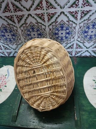 Cesta mimbre mediana - Beige