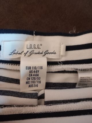 Falda L.O.G.G. rayas niña talla 4