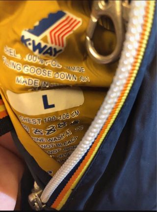 K-Way (K Way) Giubbotto Uomo Blu Giallo