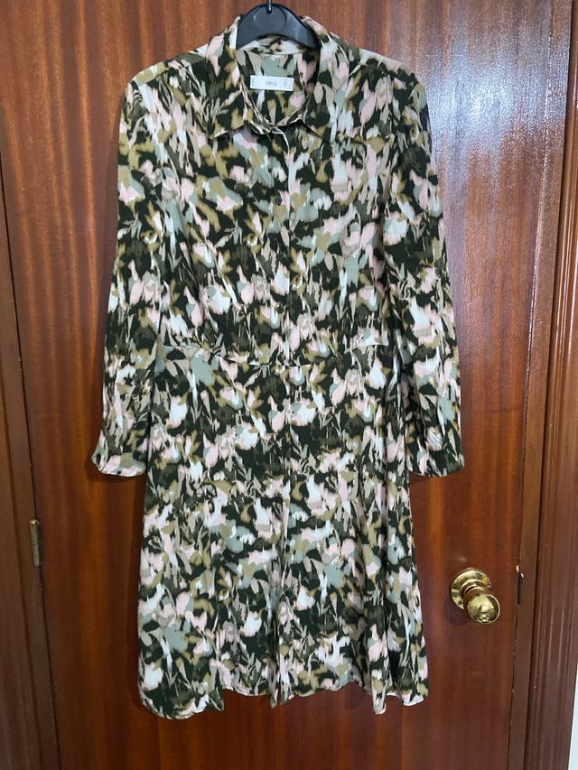 Vestido camuflage mango talla m