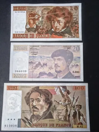 FRANCIA Antiguos Billetes.