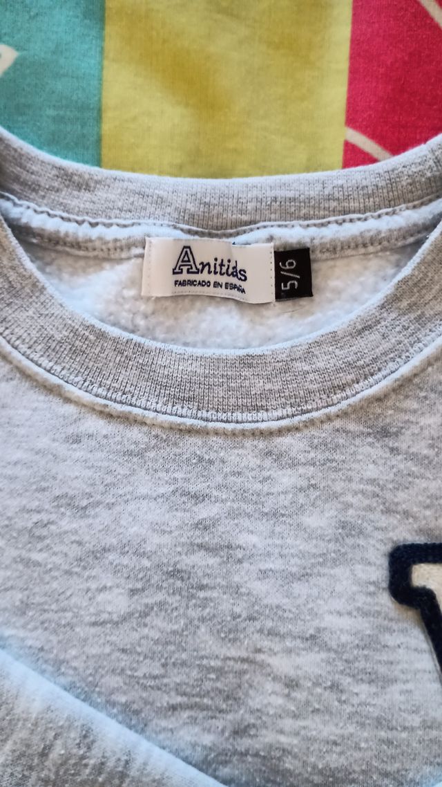 Sudadera Gris Anitials V Niña