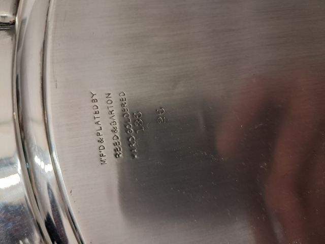 Bandeja camarera de plata antigua Reed & Barton.