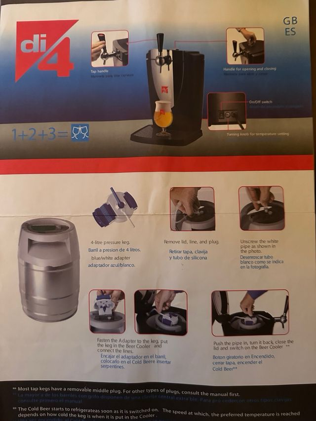 Tirador/Grifo de cerveza o bebida fresca Di4