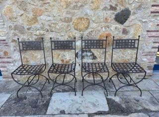 8 Sillas Hierro Forjado