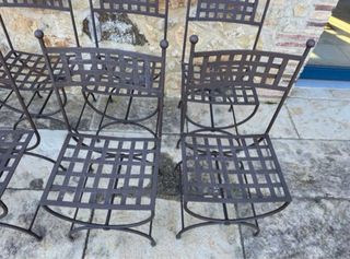 8 Sillas Hierro Forjado