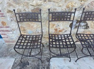 8 Sillas Hierro Forjado