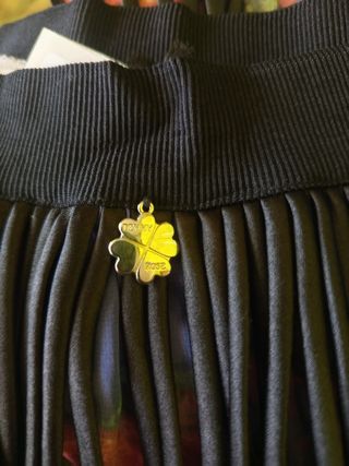Falda estampada multicolor con flecos