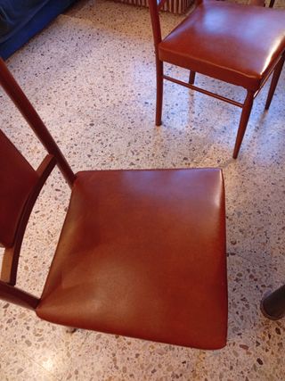 Silla de comedor madera y polipiel
