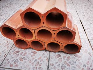 Botellero terracota  botellas vino