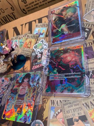 MEGA Lote OP TCG: 3 SEC (Luffy/Zoro JAP,Sanji ENG)