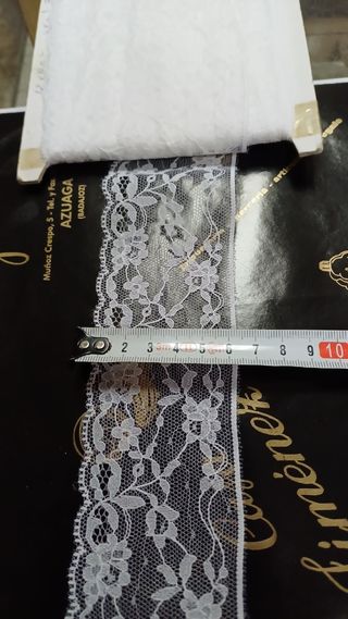 Puntilla blanca nylon