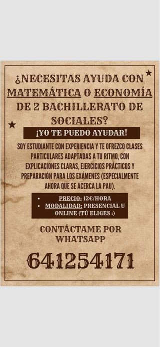 CLASES PARTICULARES