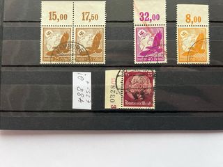 Francobolli esclusivi del Terzo Reich usati con bordi