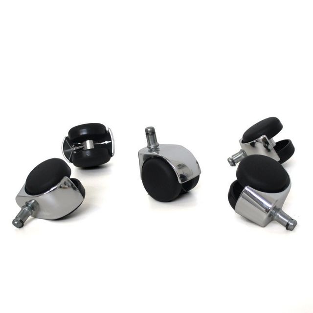 5 Ruedas giratorias silla - metal/goma