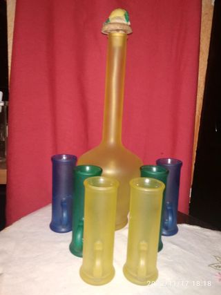 Servizio per limoncello Bottiglia e 6 bicchierini