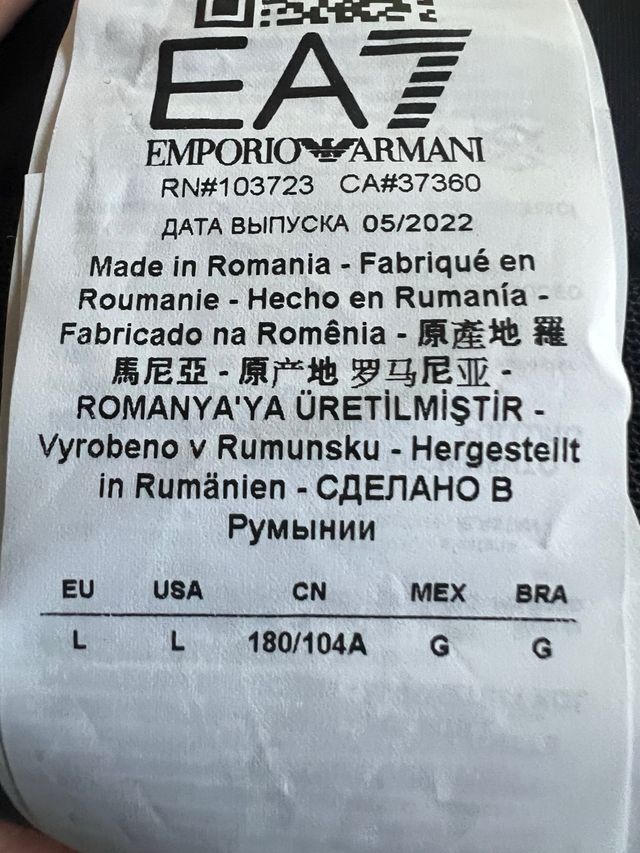 Anorak Esquí EA7 Armani Italia Talla L