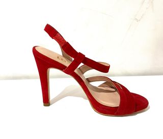 Sandalias rojas tacón 9.5cm